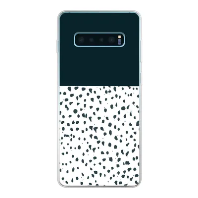 Produktbild von MuchoWow® Handyhülle Schutzhülle Hülle für Samsung Galaxy S10 Lite Polka dots - Schwarz - Weiß Silikon Softcase Handy Hülle - Schutz