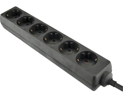 Obrázok produktu pre as-Schwabe 11632 as-Schwabe 6-fach Steckdosenleiste 3,0 m schwarz