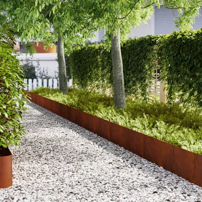 Produktbild von Raseneinfassung 50 pcs Rostig 100 x 0,05 x 30 cm