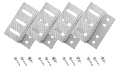 Z-Beugel-Set für Solarmodule, 4 Stück, silber
