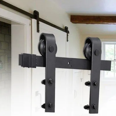Immagine prodotto di Kit porta scorrevole per legno, 200 cm, da montare con binari e guide