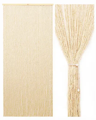 Obrázok produktu pre Záves z drevených korálok - 90 x 200 cm ochrana proti hmyzu a dekorácia