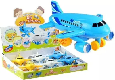 Produktbild von Lean Toys Flugzeug mit Antrieb - Lichtgeräusche 3 Farben wählbar