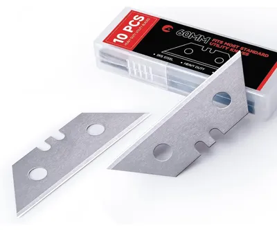 Immagine prodotto di 10 lame di ricambio Acciaio al carbonio SK5, a forma trapezoidale, per cutter
