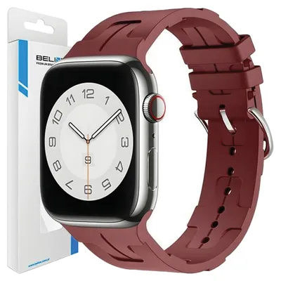 Image de Beline Pasek Apple Watch Silicone Ultra38/40/41Mm Bordowy /Maroon Box