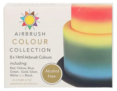 Obrázek produktu pro Sugarflair Airbrush Colours Multipack 8x14ml Bez alkoholu