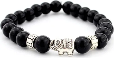 Produktbild von Damen Herren Elefant Armband elastisches Seil Perlen Kette Armreif Schmuck Charms