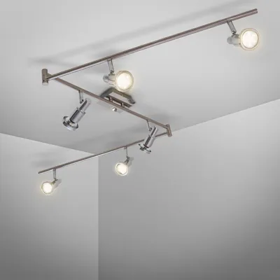 Obrázok produktu pre Stropné bodové svietidlo - 30W, 2400lm, LED, otočné, GU10, teplá biela, matný nikel