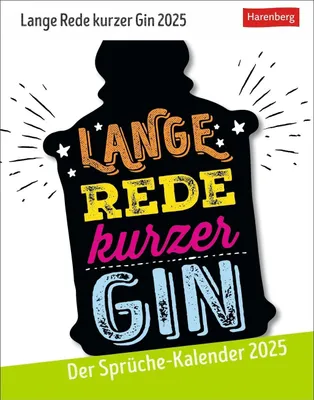 Obrázok produktu pre Dlhá reč, krátky gin – odtrhávací kalendár na rok 2025 – Kalendár s citátmi