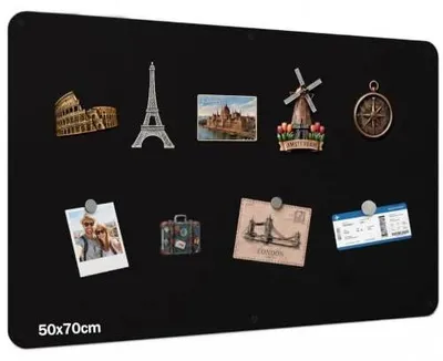 Zdjęcie produktu dla Tablica magnetyczna czarna 50X70 cm suchościeralna biuro szkoła