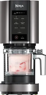 Produktbild von Ninja NC300UK, Traditionelle Eismaschine, 0,47 l, 3 Becken, Silber, Schwarz, LED, 0,88 m