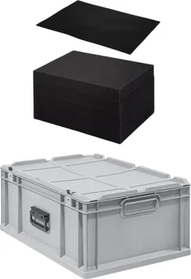 Produktbild von Eurobox NextGen Portable mit Rasterschaumstoff & Schaumstoffeinlage  Germany | HxBxT 23,5x40x60cm | 44 Liter | Eurobehälter, Transportbox, Transportbehälter, Stapelbehälter