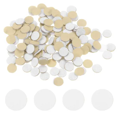 200 runde Filzaufkleber 10 mm selbstklebend weiß für Bastelarbeiten