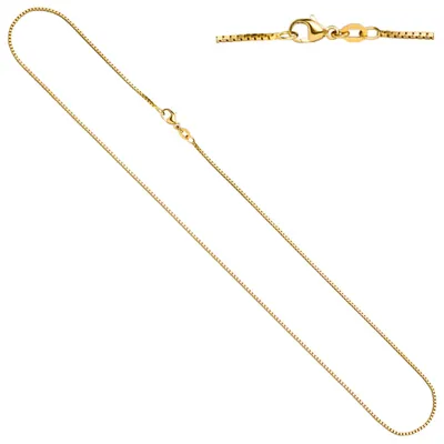 Produktbild von 1,2mm Venezianerkette Halskette Collier aus 750 Gold Gelbgold 45cm