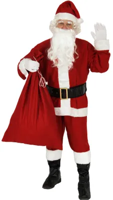 Immagine prodotto di Costume da Babbo Natale rosso scuro, taglie S - XXXXL, taglia: XXXL