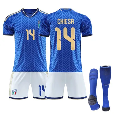 Obrázek produktu pro #14 CHIESA Dres Itálie pro domácí zápas Mistrovství světa ve fotbale 2026 pro děti i dospělé VELIKOST:XXL