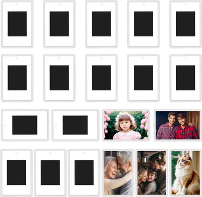 Produktbild von Kurtzy Mini Bilderrahmen magnetisch (100er Pack) - Foto Magnete für 7 x 4,5cm, Fotos - Magnet Bilderrahmen - Fotomagnete - Magnetische Bilderrahmen -