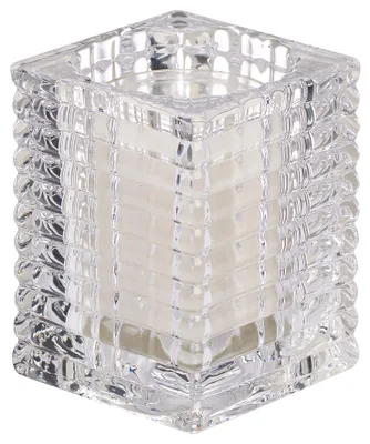 Productafbeelding van Bolsius Theelicht Houder Ribbed Transparant (1 stuk)