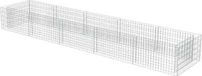 Produktbild von vidaXL Gabionen-Hochbeet Verzinkter Stahl 450×90×50 cm