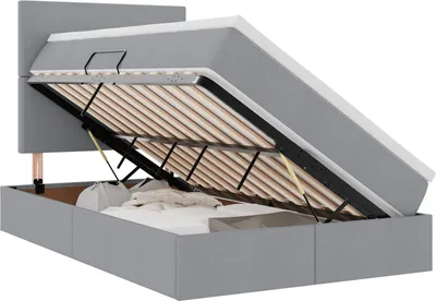 Obrázok produktu pre vidaXL Úložná posteľ s matracom svetlo sivá 120 x 200 cm látka