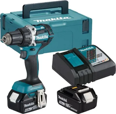 Image de Perceuse 18V LXT 65Nm - MAKITA - avec 2 batteries 18V 6,0 AH - chargeur - MAKPAC - DDF484RGJ