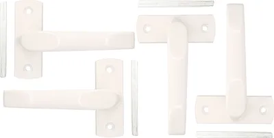 Obrázek produktu pro KOTARBAU® Klika 125 mm 4 ks bílá s krátkou rukojetí pro branky a vrata