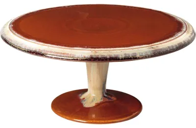 Produktbild von COSTA NOVA Poterie Platte auf Fuß, caramel-latte, Höhe: 142 mm, ø: 328 mm