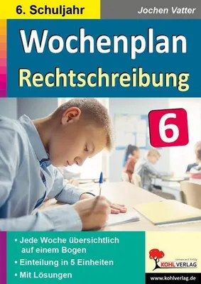 Obrázek produktu pro Wochenplan Rechtschreibung / Klasse 6