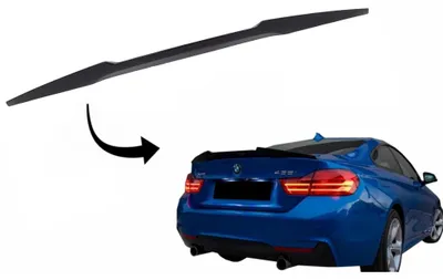 Image de Aileron de coffre pour BMW Série 4 Coupé F32 2013+ style M4 CSL, noir mat.