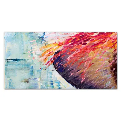 Produktbild von Coloray - Bild aus Glas - Glasbilder - 100 x 50 cm - Dekoration Wohnzimmer Wanddekoration Gehärtetes Glas Küche Glasblock mit Bild - Abstraktes Gemälde