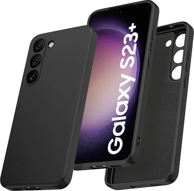 Produktbild von Galaxy S23+ Hülle, LaimTop Slim Liquid Silikon Gel Gummi Stoßfest Kratzfest Schutzhülle für Samsung Galaxy S23+ Schwarz
