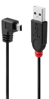 Produktbild von Lindy 31970, 0,5 m, USB A, Mini-USB B, USB 2.0, Männlich/Männlich, Schwarz
