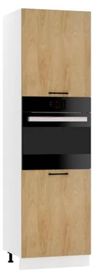 Produktbild von Küche Hochschrank - 60 x 213,3 cm - Hicora-Eiche - Unterschrank für den Backofen - Höhenverstellbar