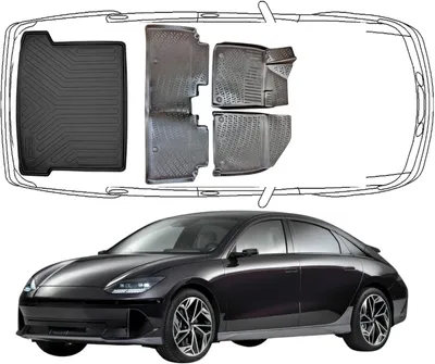 Produktbild von 3D Fußmatten & Kofferraumwanne Auto Set Kompatibel mit Hyundai IONIQ 6