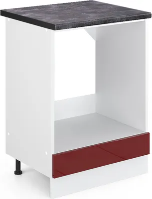 Produktbild von Herdumbauschrank Vicco R-Line Rot Hochglanz 60 cm , AP Anthrazit, Model 46029