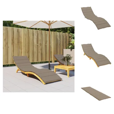 Immagine prodotto di vidaXL Cuscino per sdraio Taupe 200x70x3 cm Tessuto Oxford - Cuscino per seduta