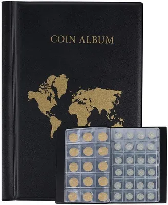 Produktbild von Famanu Münzalbum - 300 Taschen, Kunstleder - Schwarz