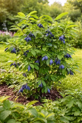 Immagine prodotto di Mirtillo siberiano "Wojtek" circa 60 cm – Lonicera caerulea – pianta da bacche resistente al freddo, frutti dolci-aciduli, giardino e vaso