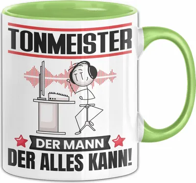 Produktbild von Tonmeister Tasse Geschenk für Tonmeister Der Mann Der Alles Kann Geschenkidee zum Geburtstag (Grün)