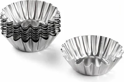 Produktbild von 10 Backform für Gebäck "Korsinotschki"Korbchen Muffinzinn aus Metall 7 cm