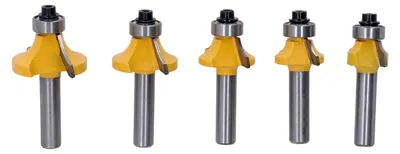 Produktbild von Fräser für Holzverarbeitung mit Rückschlagschutz, Hartmetall, 5 Stück, runder Fräser, 8 mm Schaft
