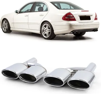Produktbild von Auspuff Sport Endrohre Edelstahl für Mercedes W204 W211 W164 W166 W221 R230