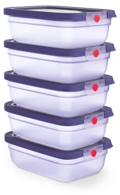 Produktbild von EMSA oneClick N1231300, Set, Rechteckig, 1,2 l, Blau, Durchscheinend, Deutschland, 1,31 kg