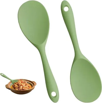 Produktbild von Silikonige Rührset für Kartoffelpüree, Risotto und Sushi - Antihaft - Grün - 22 x 6 cm