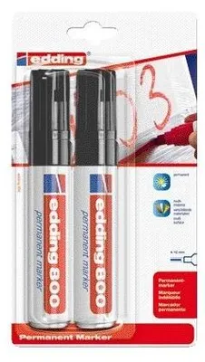 Produktbild von Edding - Filzstift 800 Diagonale 4-12 mm schwarz Blister mit 2 Stück