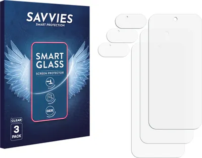 Produktbild von 3x Savvies Schutzglas Folie für Google Pixel 9 (Display+Kamera) 9H Panzer Schutzfolie Glas Displayschutz klar transparent