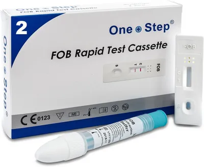 Produktbild von One+Step FOB Darmtest Schnelltest - Komplettes Set zur Früherkennung - 2 Stück