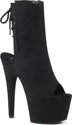 Produktbild von ADORE-1018FS Pleaser High-Heels Plateaustiefeletten schwarz Velours