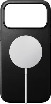 Image de Nomad Modern Cuir Coque iPhone 17 Pro Max – Contrôle Précis de la Caméra – Boutons en Aluminium Recyclé – Cuir Respectueux de l'Environnement - Noir
