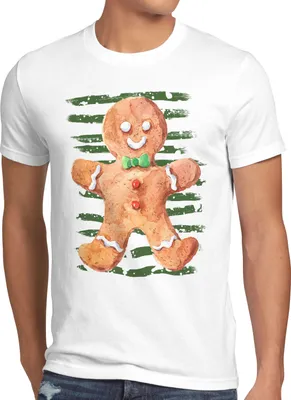 Produktbild von style3 Lebkuchenmann Herren T-Shirt weihnachtsmarkt pfefferkuchen